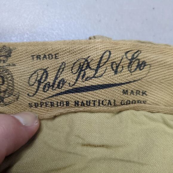 Polo Ralph Lauren Men's 38x8 Shorts Tan Linen Cotton Classic Fit Navy Pony Logo - Picture 7 of 10